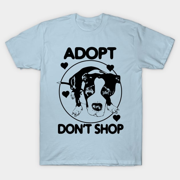 Adopt Don't Shop - For Dog Lovers T-Shirt by blueversion